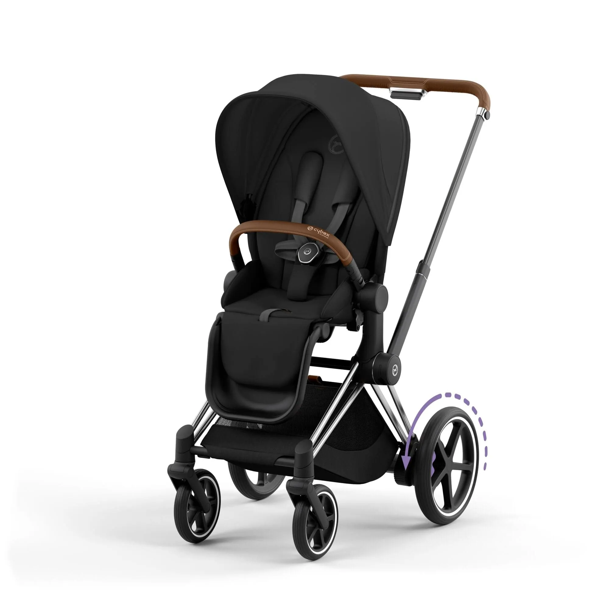 Cybex e-Priam & Lux Cot in Sepia Black