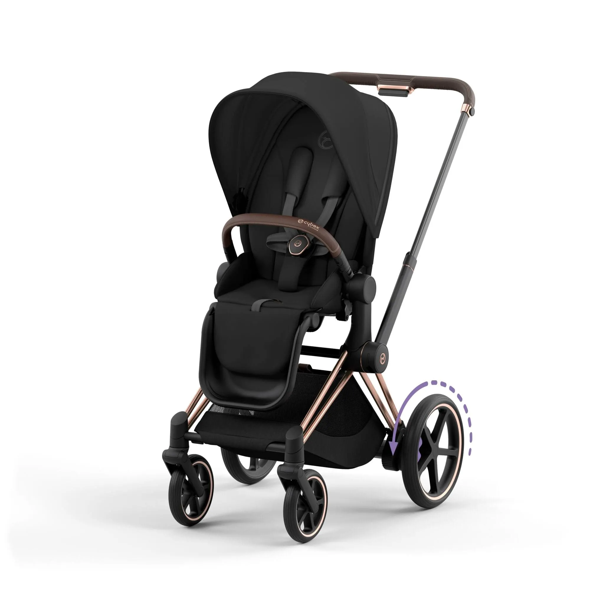 Cybex e-Priam & Lux Cot in Sepia Black