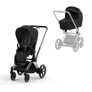 Cybex e-Priam & Lux Cot in Sepia Black