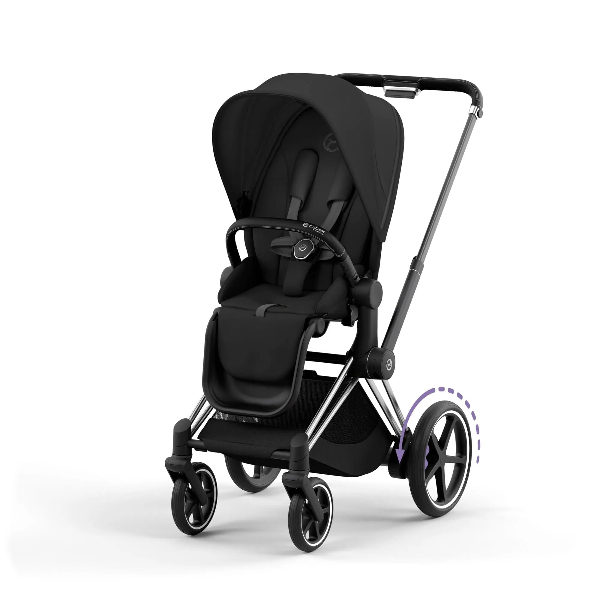 Cybex e-Priam & Lux Cot in Sepia Black