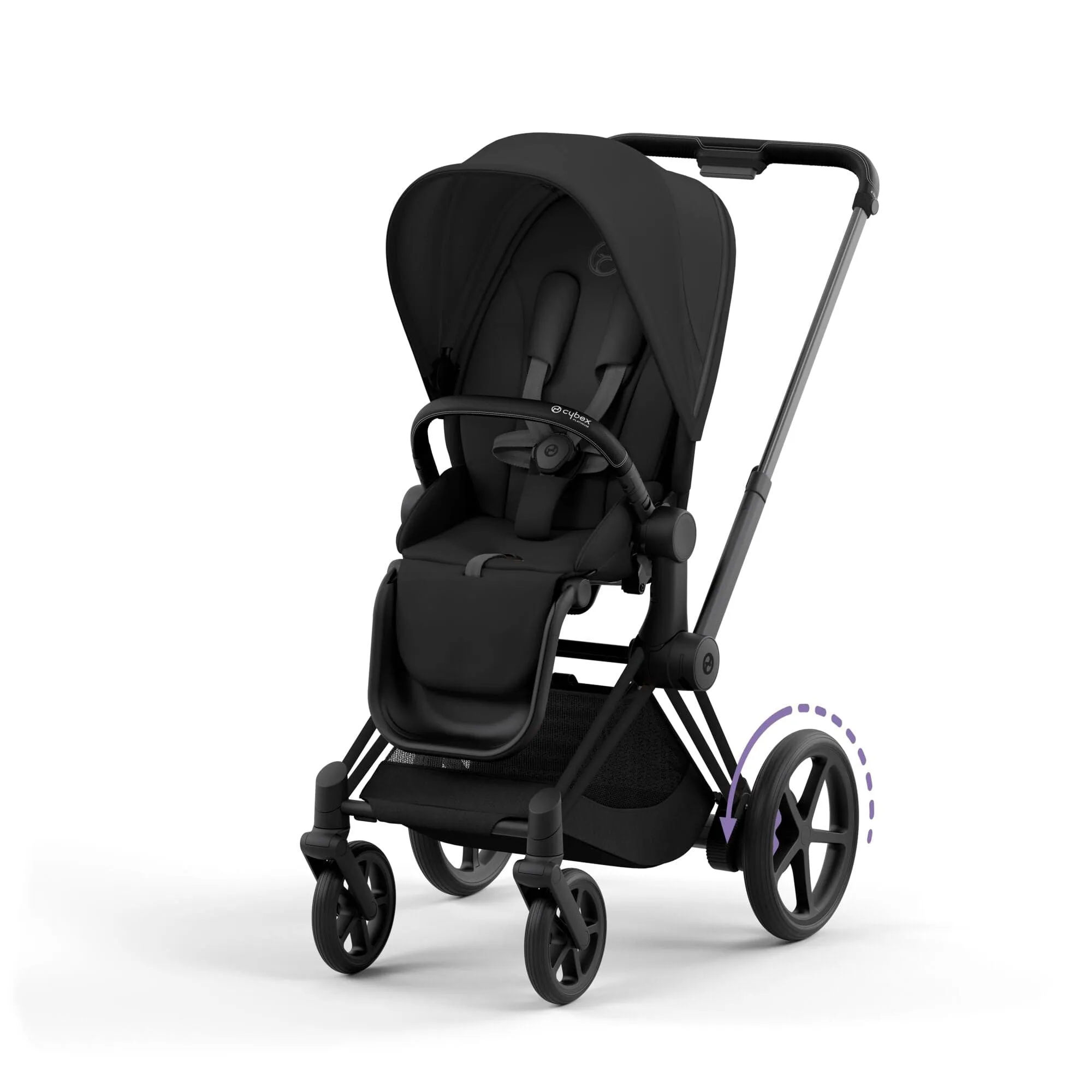 Cybex e-Priam & Lux Cot in Sepia Black