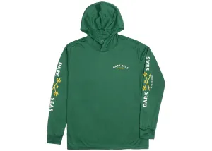 Dark Seas Headmaster UV Hooded Long Sleeve Tee Forest