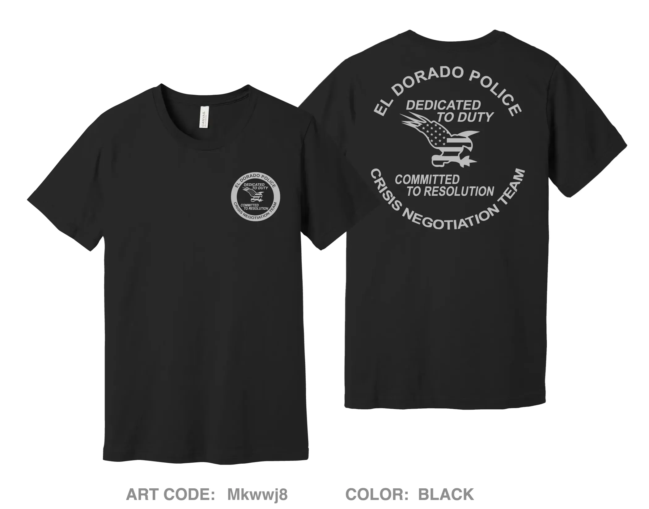 El Dorado Police Department Crisis Negotiation Team Comfort Unisex Cotton SS Tee - Mkwwj8