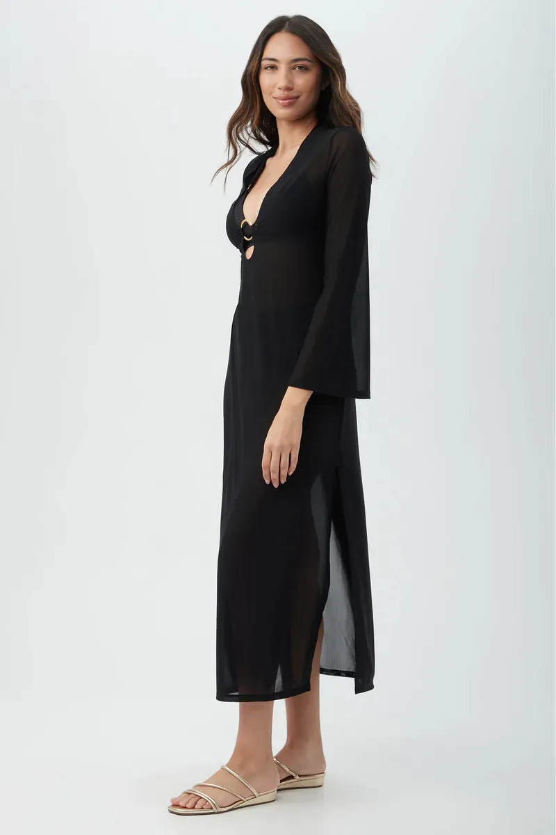 Elaire Maxi Mesh Coverup Dress