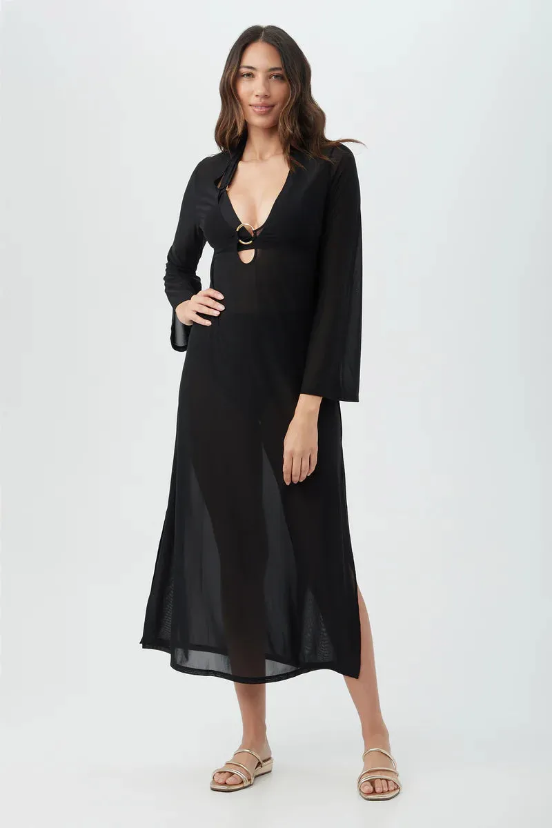 Elaire Maxi Mesh Coverup Dress