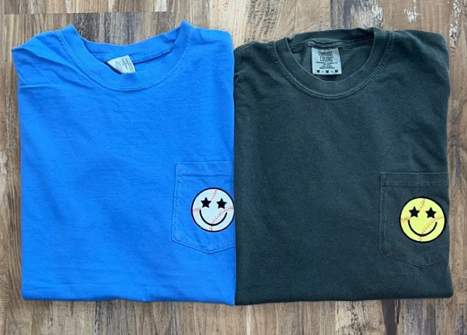 Embroidered Softball/Baseball Pocket Tee