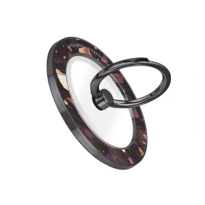 Eminence Terrazzo Gem - Black MagSafe Phone Grip and Ring Holder Stand