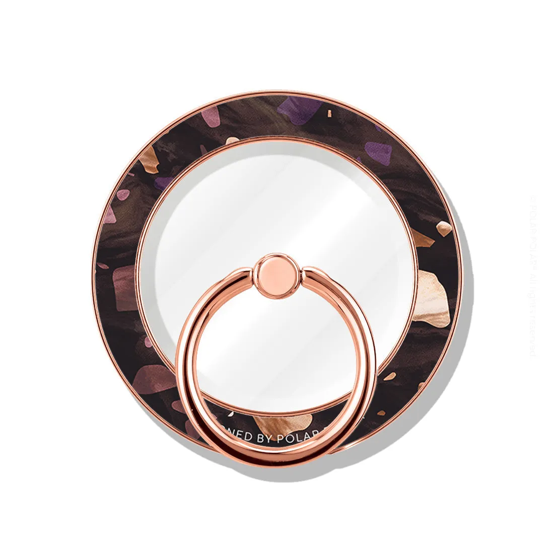 Eminence Terrazzo Gem - Rose Gold MagSafe Phone Grip and Ring Holder Stand