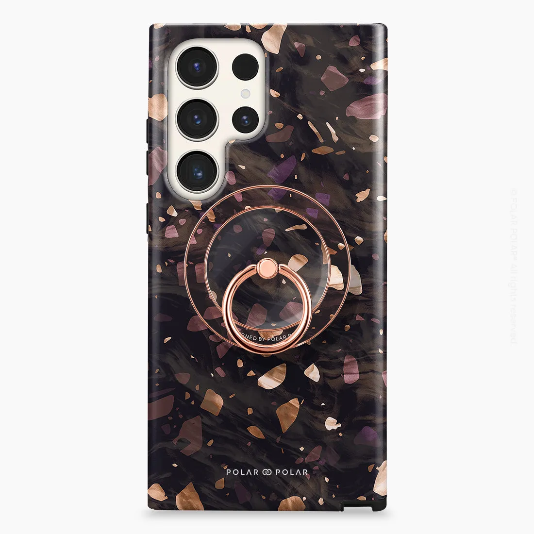 Eminence Terrazzo Gem - Rose Gold MagSafe Phone Grip and Ring Holder Stand