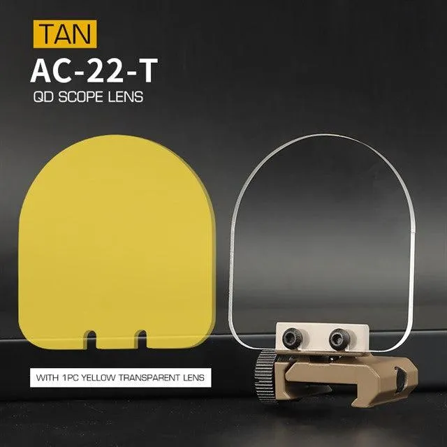 Flip-up QD Scope Lens / Sight Shield Protector - TAN