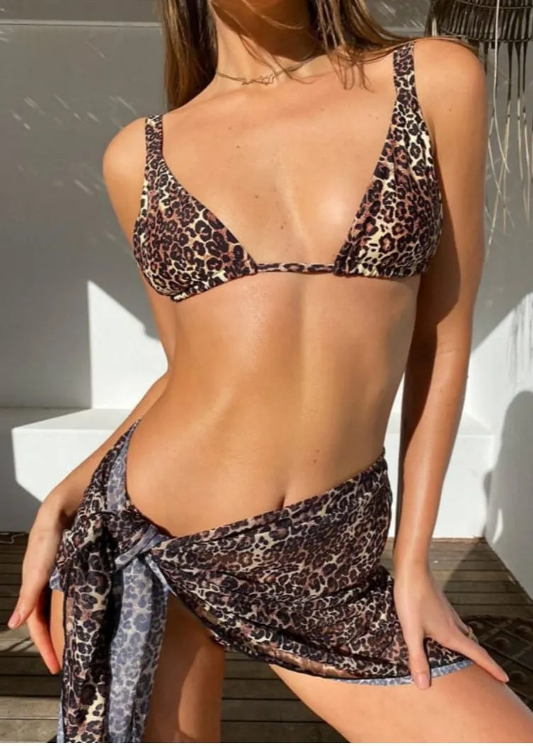 Flirty Brazilian Bikini with Adjustable Top and Stylish Cover-Up