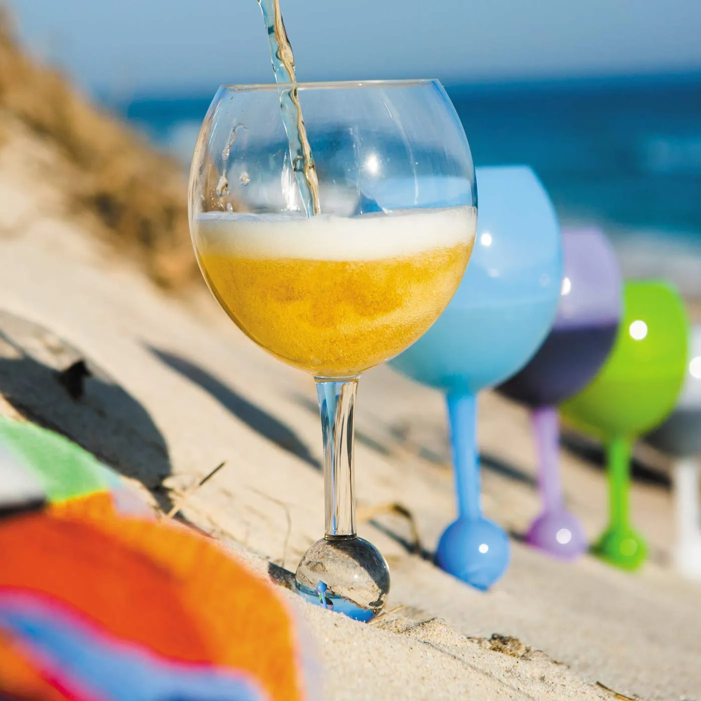 Floating Glass, Acrylic Shatterproof Wine, Beer, Cocktail, Drinking Glasses Pool Beach Camping 12oz