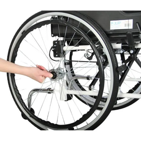 Foldable Lightweight Self Propelled Wheelchair with Flip Up Armrest