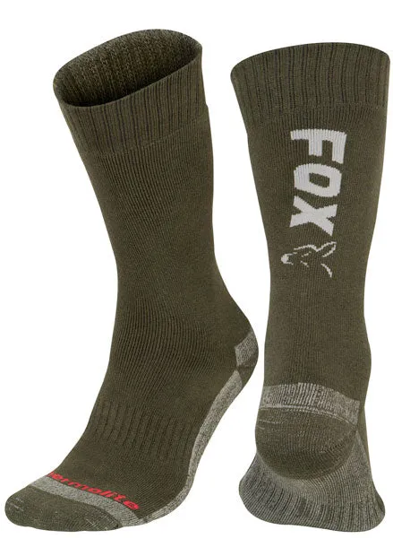 Fox Green / Silver Thermolite long sock