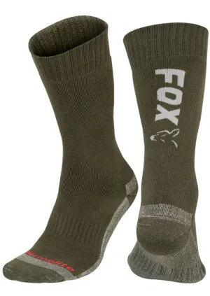 Fox Green / Silver Thermolite long sock