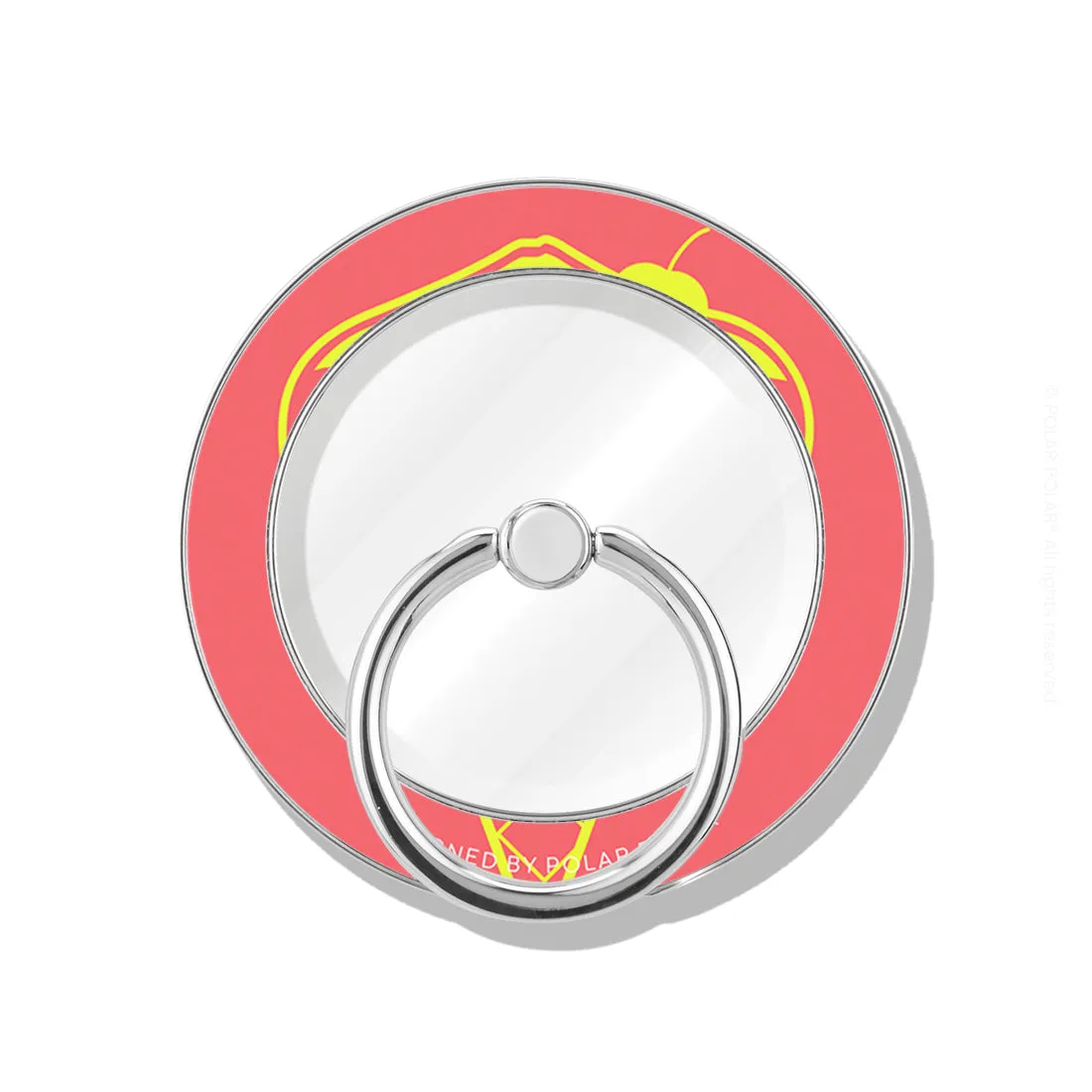 Fujisan Coral Ice Cream - Silver MagSafe Phone Grip and Ring Holder Stand