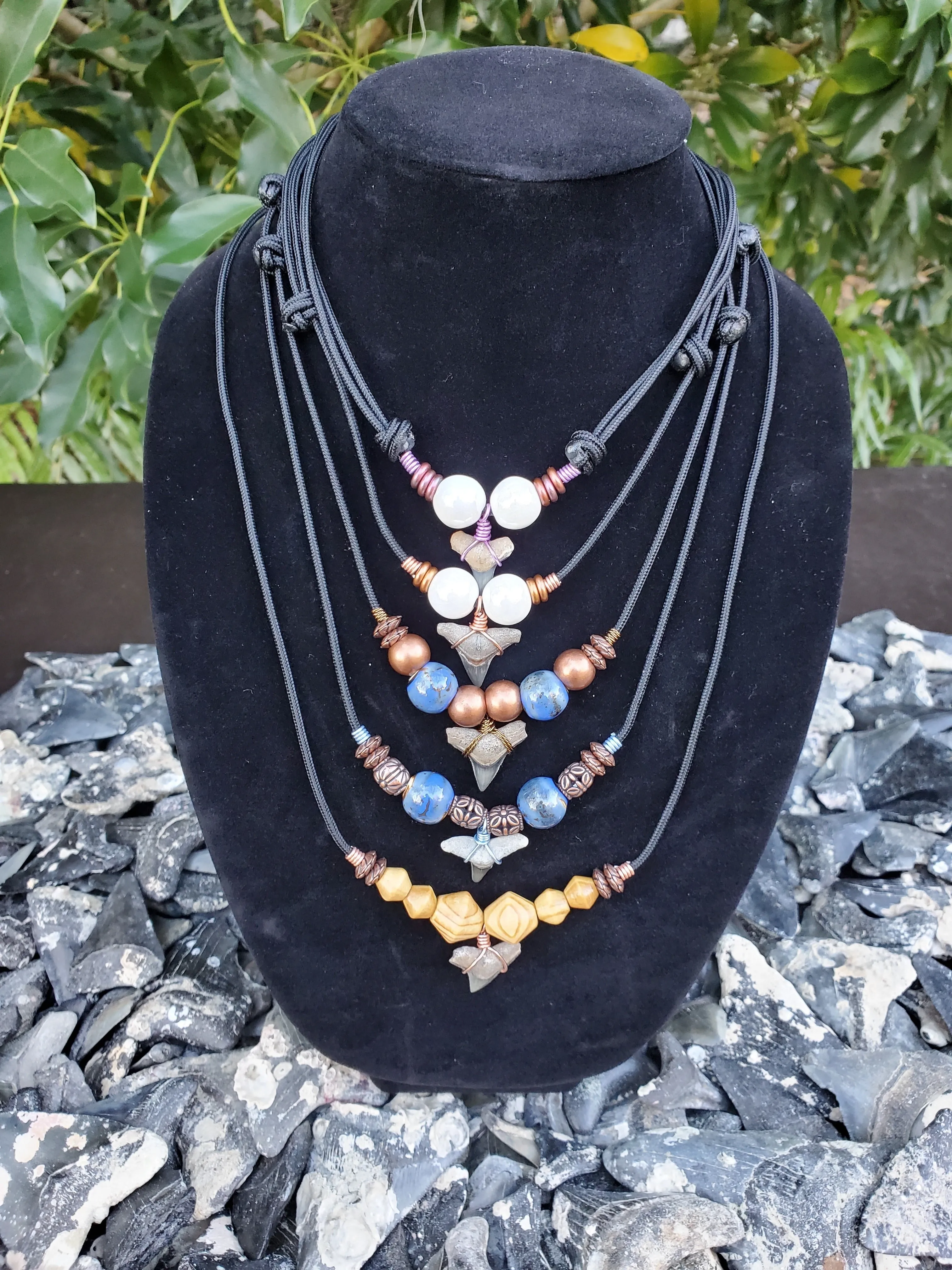 Golden Beach Lemon Shark Tooth Necklace