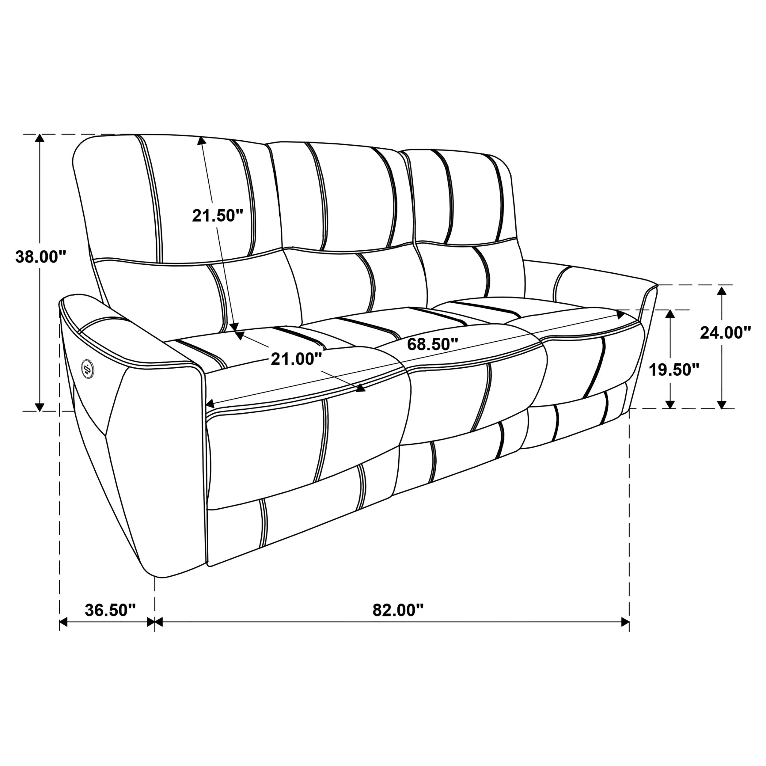 Greenfield 2-piece Power Reclining Sofa Set Dove Grey