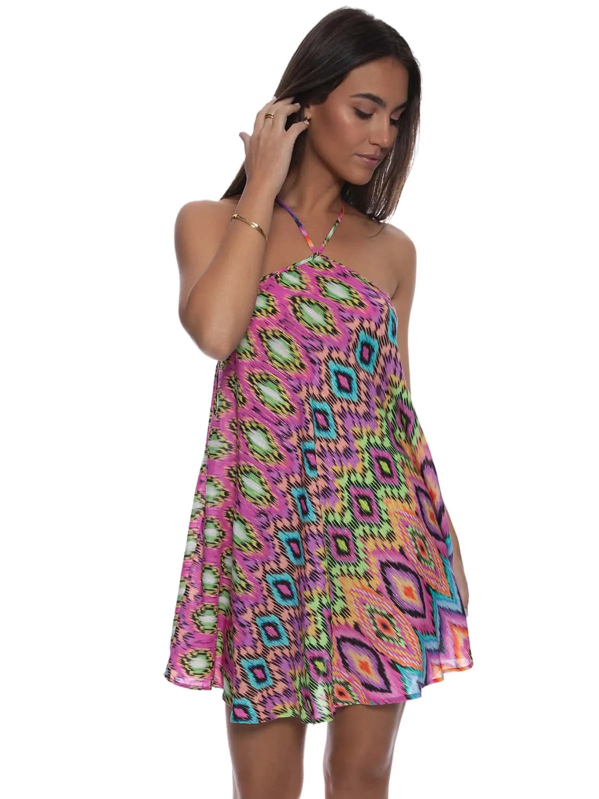 Halter Neck Babydoll Dress ::RET