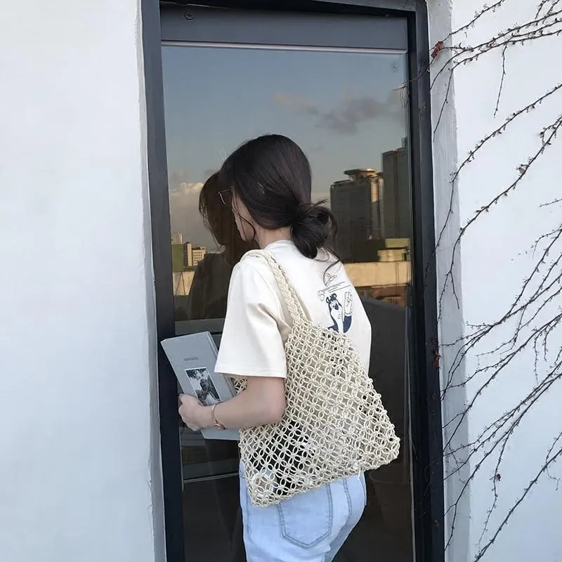 Hand-Woven Straw Bag
