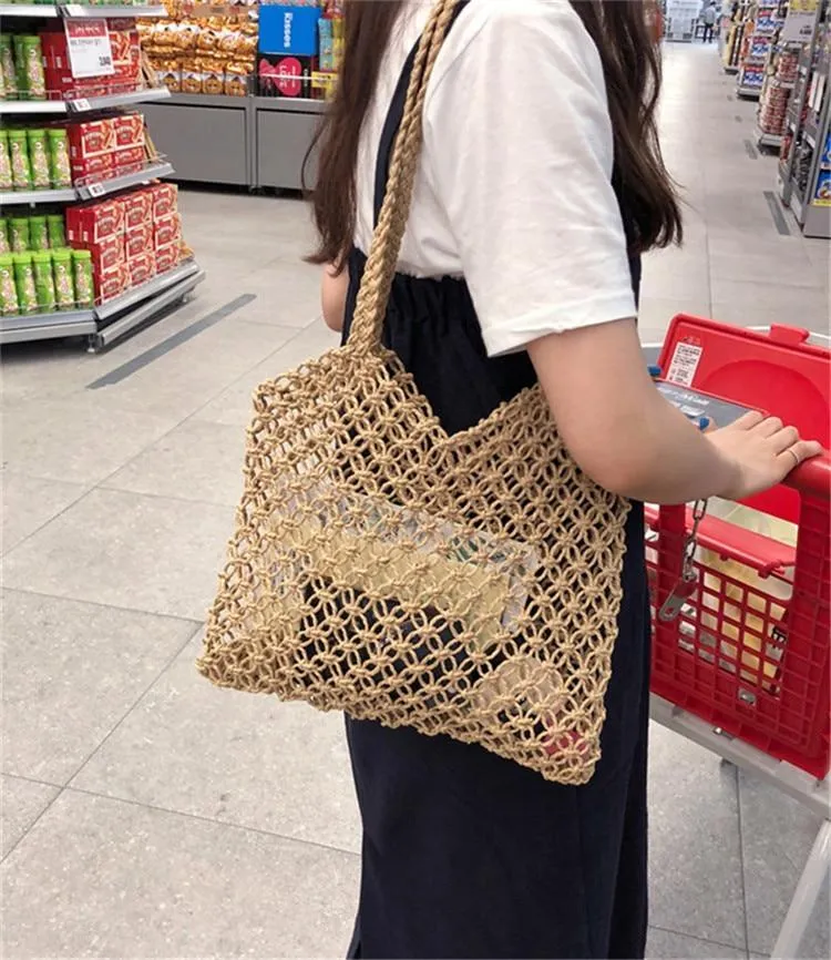 Hand-Woven Straw Bag