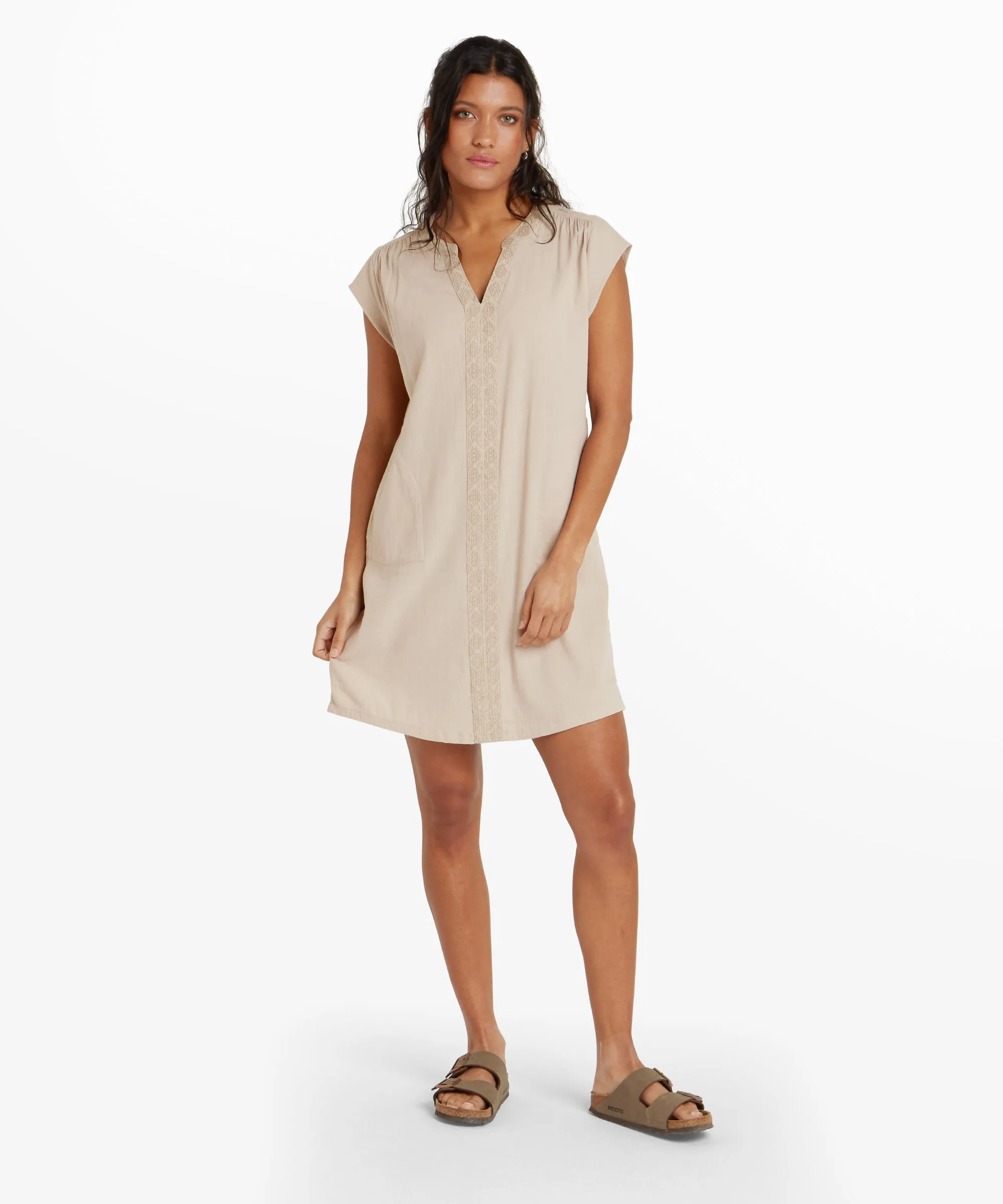 Hara Cap Sleeve Dress - Goa Sand