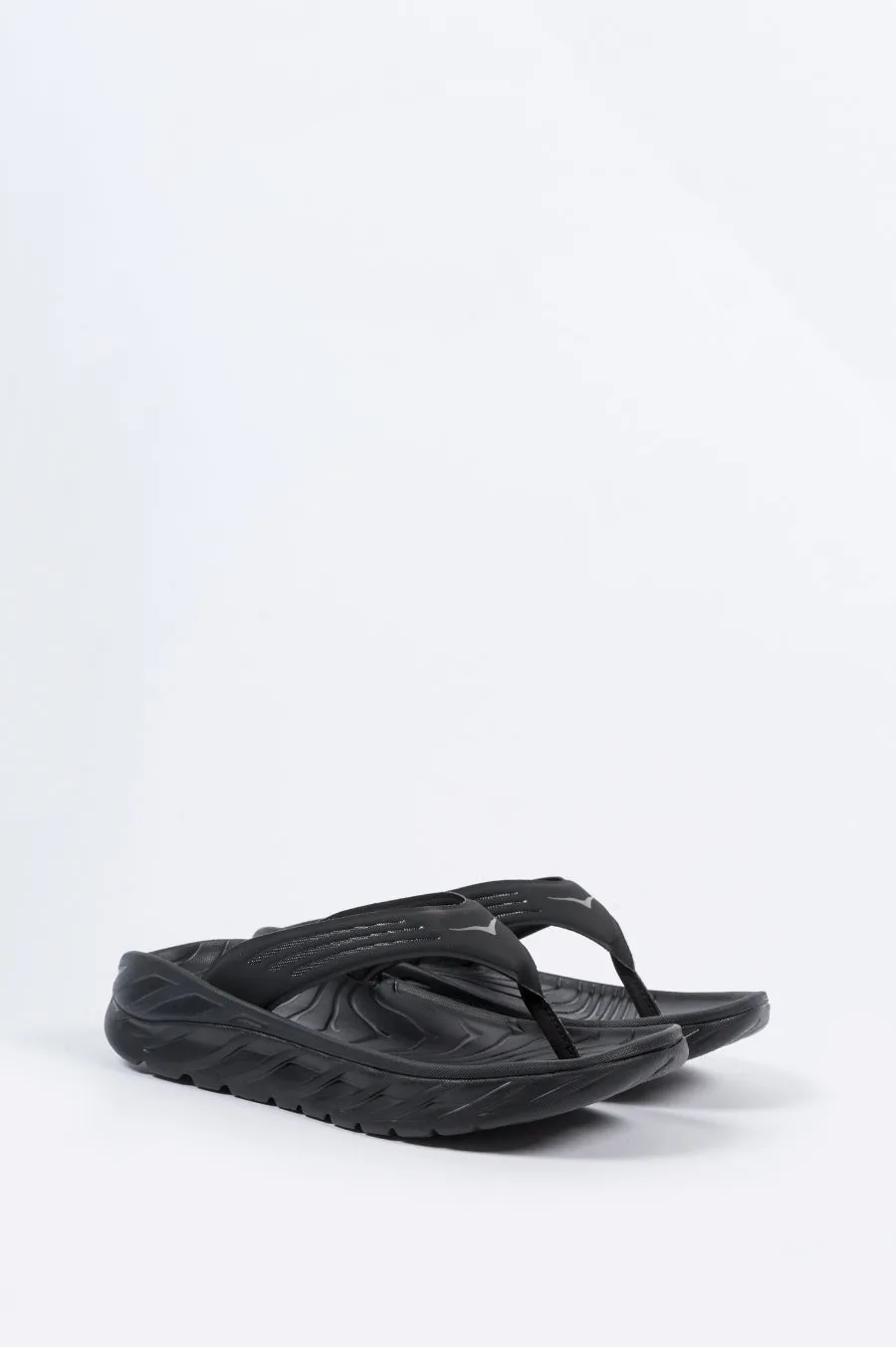 HOKA ONE ONE ORA RECOVERY FLIP BLACK DARK GULL GREY