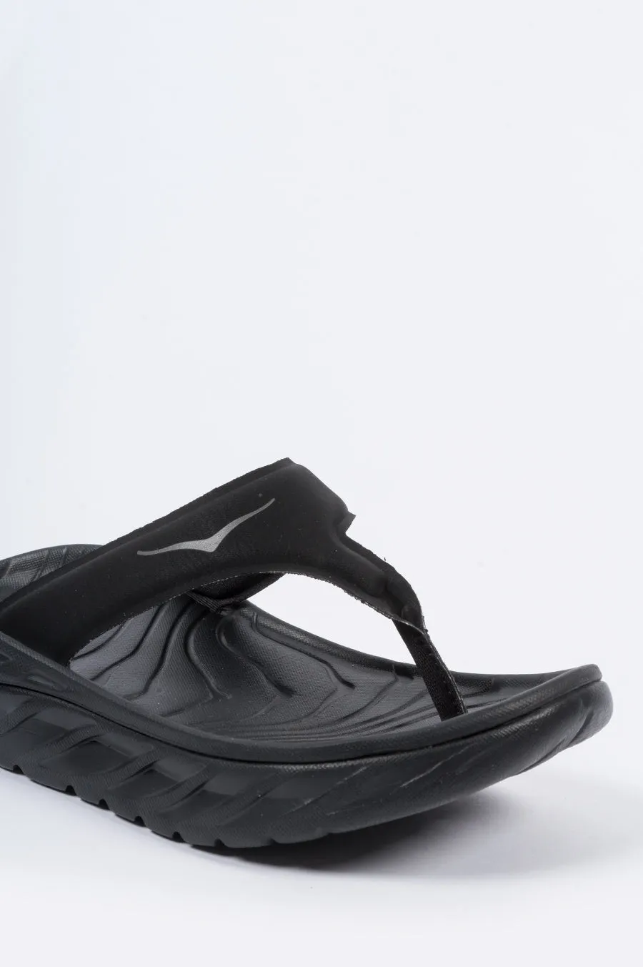 HOKA ONE ONE ORA WOMENS RECOVERY FLIP BLACK DARK GULL GREY