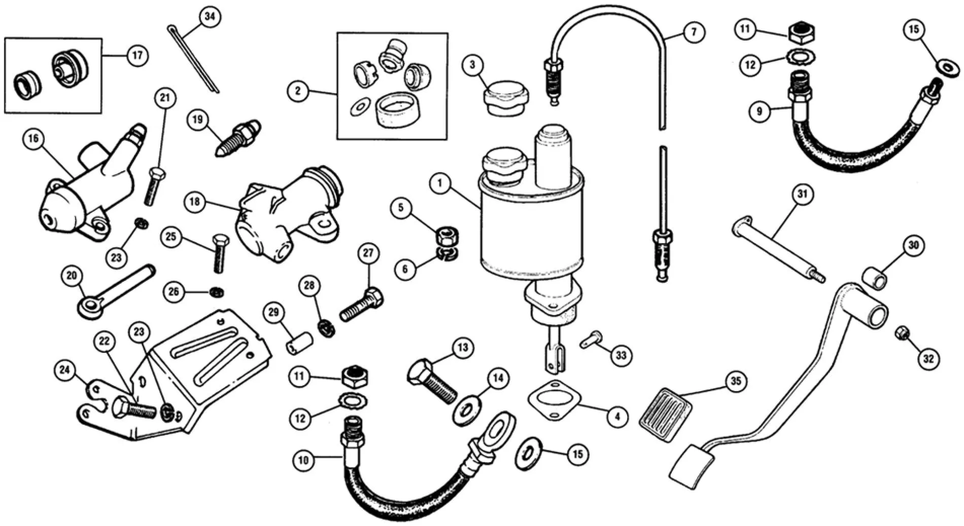 HOSE, PIPE TO SLAVE CYLINDER, BRAIDED STAINLESS STEEL, NON VERTO