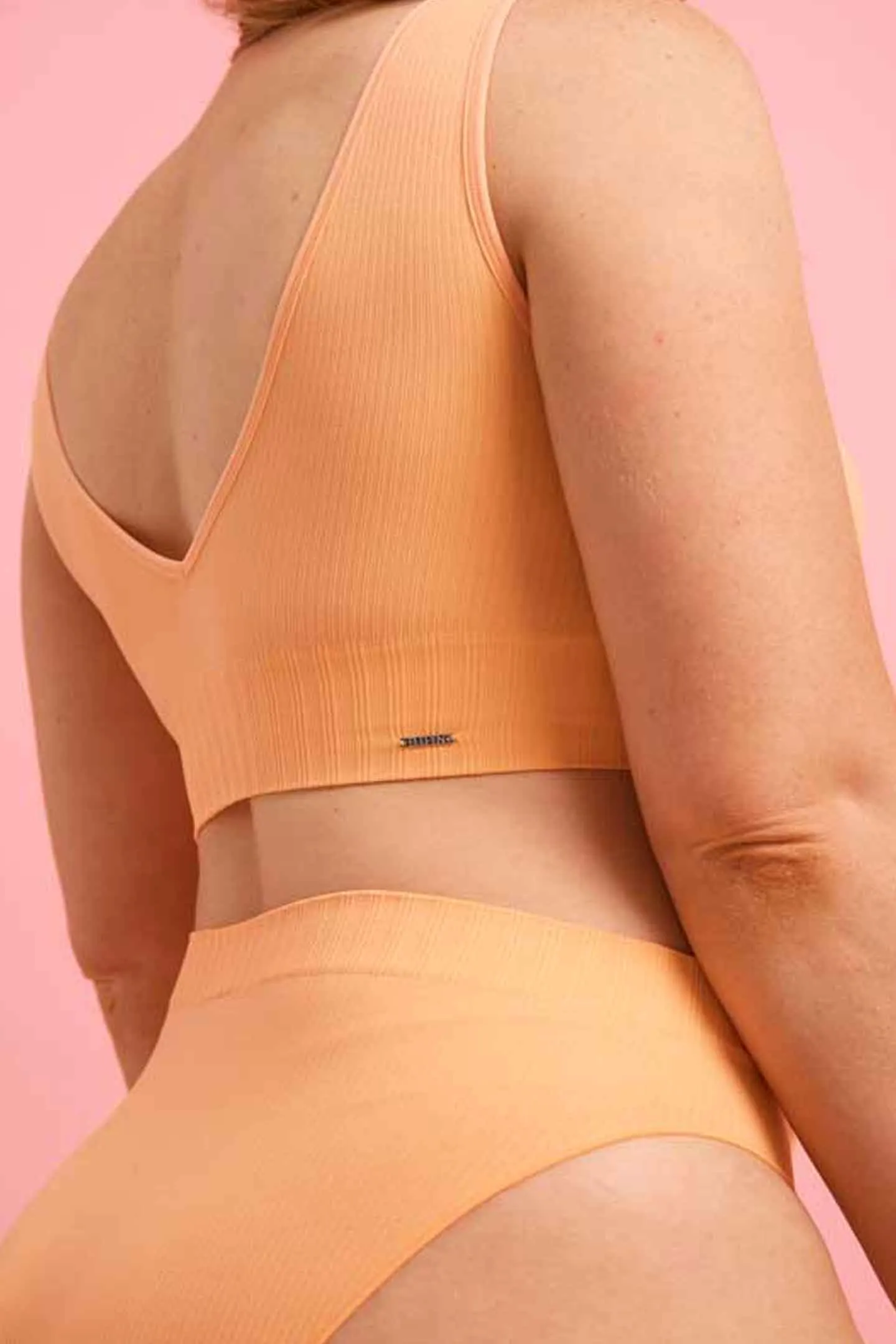 Ivy Seamfree Reversible Crop Top Tangerine