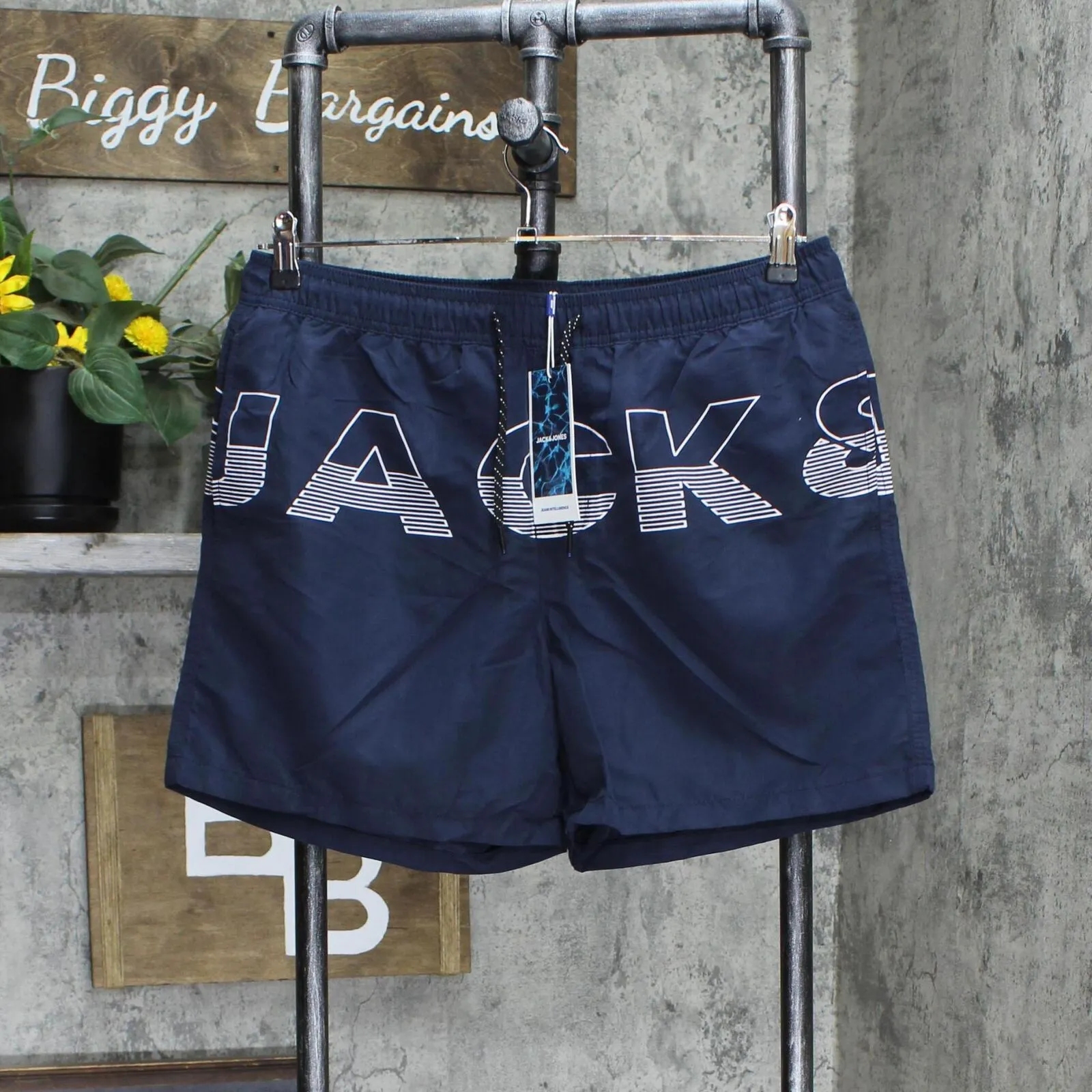 Jack & Jones Men's 3-Pc. Swim Trunks, Towel & Drawstring Beach Bag Set 12210404