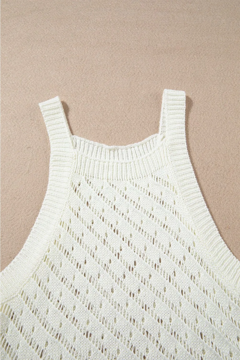 KaleaBoutique Stylish Hollowed Crochet Cropped 2 Piece Beach Dress