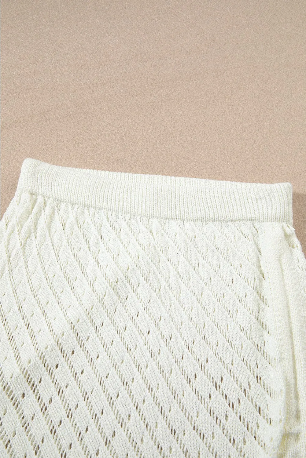 KaleaBoutique Stylish Hollowed Crochet Cropped 2 Piece Beach Dress