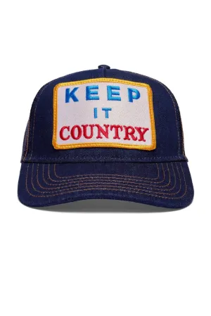 Keep It Country Denim Patch Trucker Hat