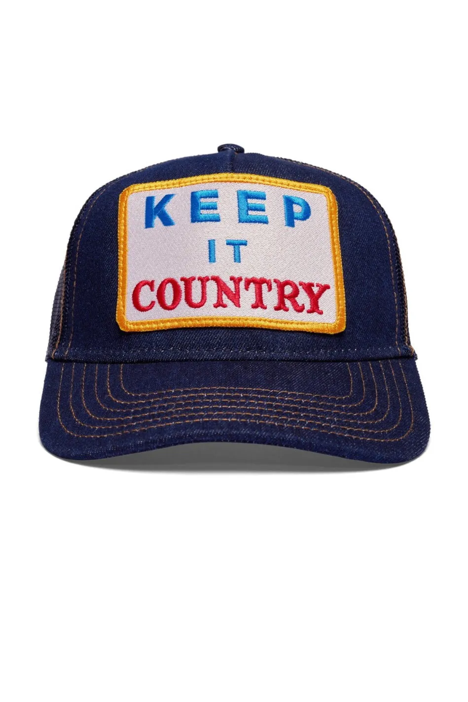 Keep It Country Denim Patch Trucker Hat
