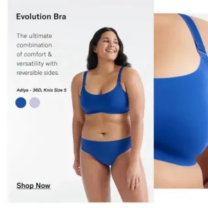 Knix Evolution Bra Size 5 Unpadded Wireless Reversible