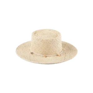 Lack of Color Seashell Boater Hat Natural