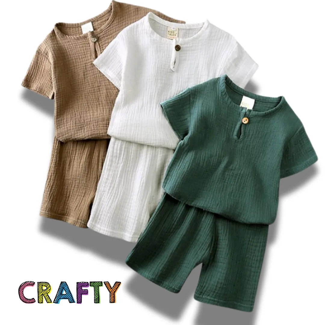 Linen Short Set - Tan