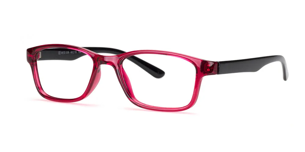 Loris Kids Unbreakable Flexible Bendable Rectangle TR90 Eyeglasses, K-208