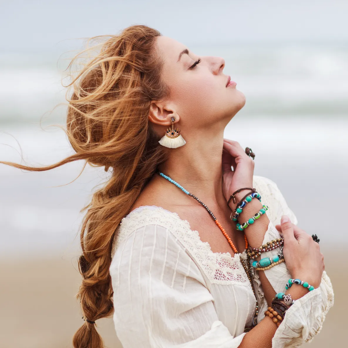 Magical Eyes Tassel  Drop Earrings