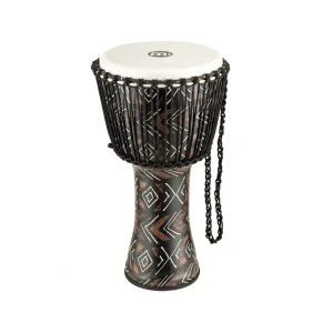MEINL Percussion PADJ6-L-F 12inch Rope Tuned Travel Series Djembe, Synthetic Head, Kanga Sarong