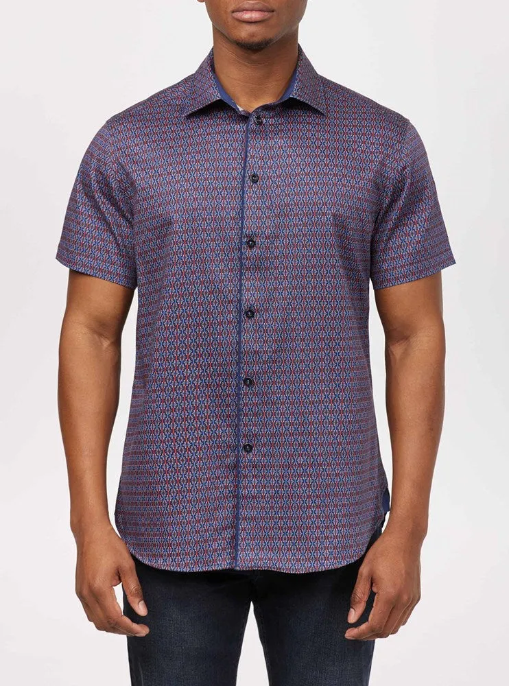 Men's casual short sleeve stretch shirt