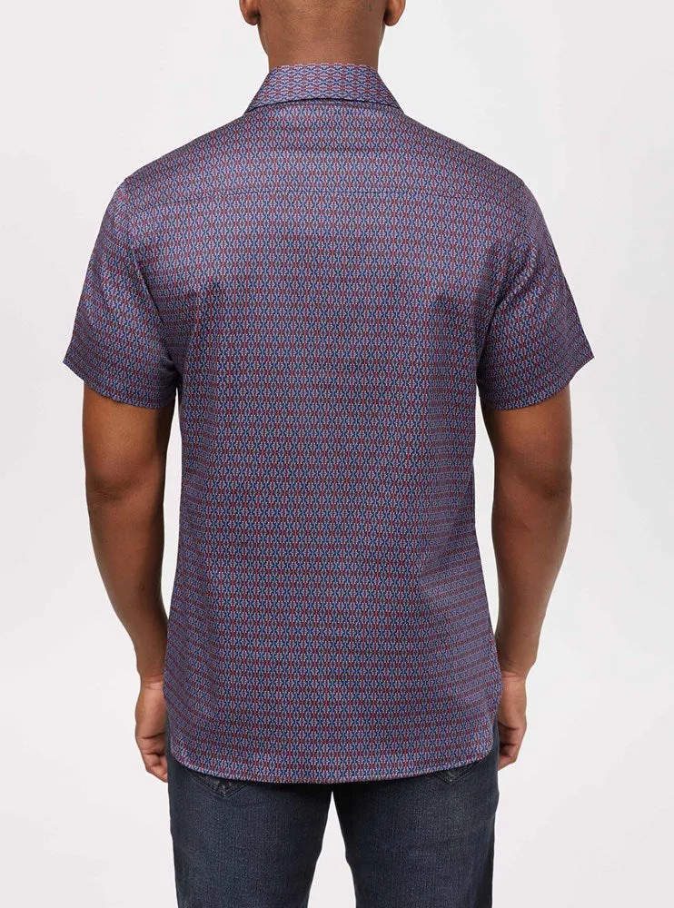 Men's casual short sleeve stretch shirt