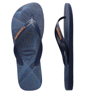 Mens Havaianas Aero Graphic Thongs - Blue/Navy