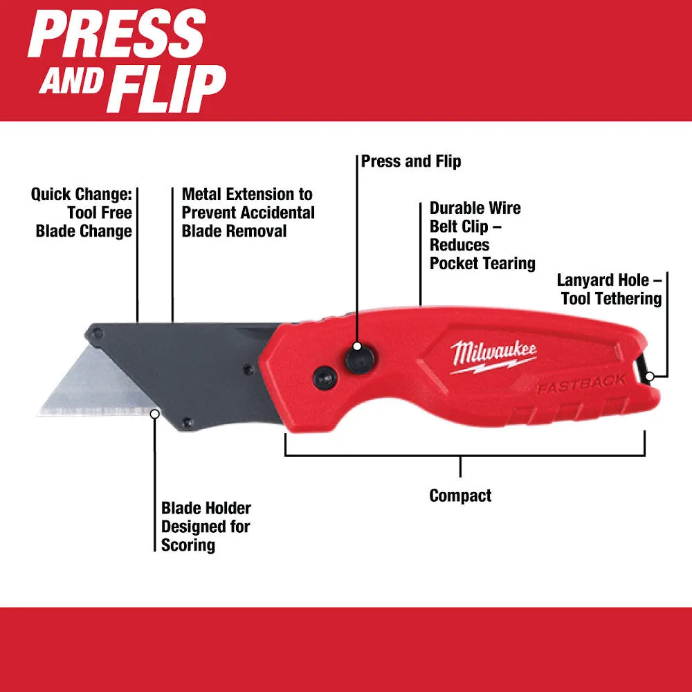 Milwaukee 48-22-1500 FASTBACK Compact Folding Utility Knife