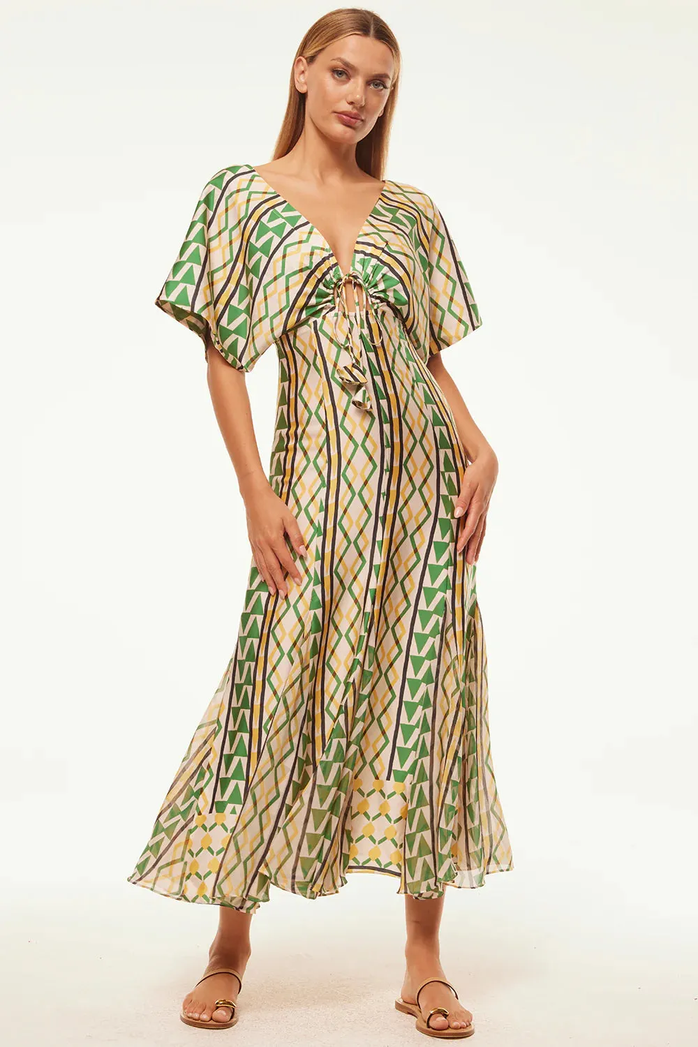 MISA - Irena Dress - Limoncello Geo Mix
