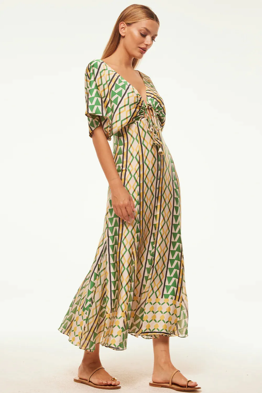 MISA - Irena Dress - Limoncello Geo Mix