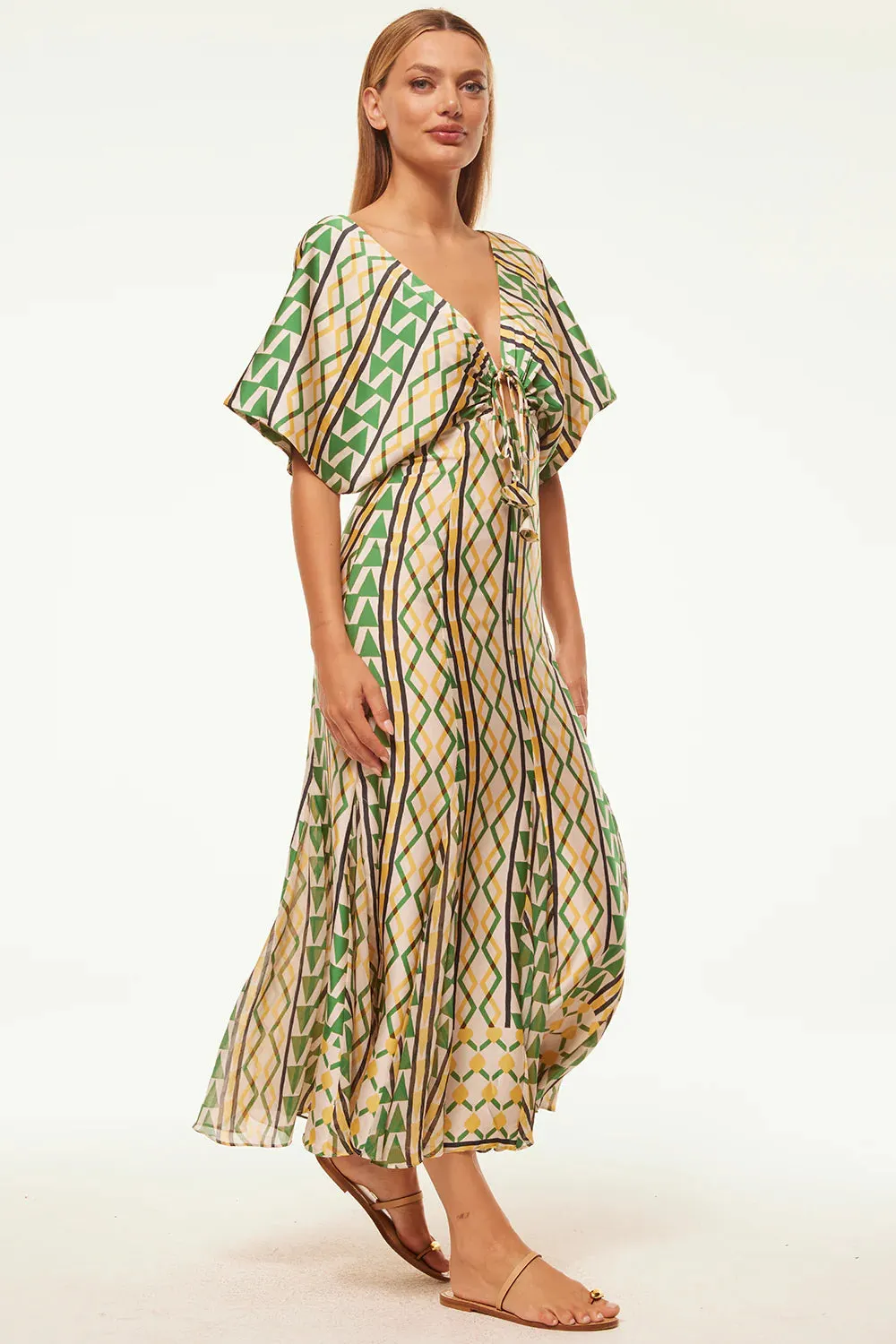 MISA - Irena Dress - Limoncello Geo Mix