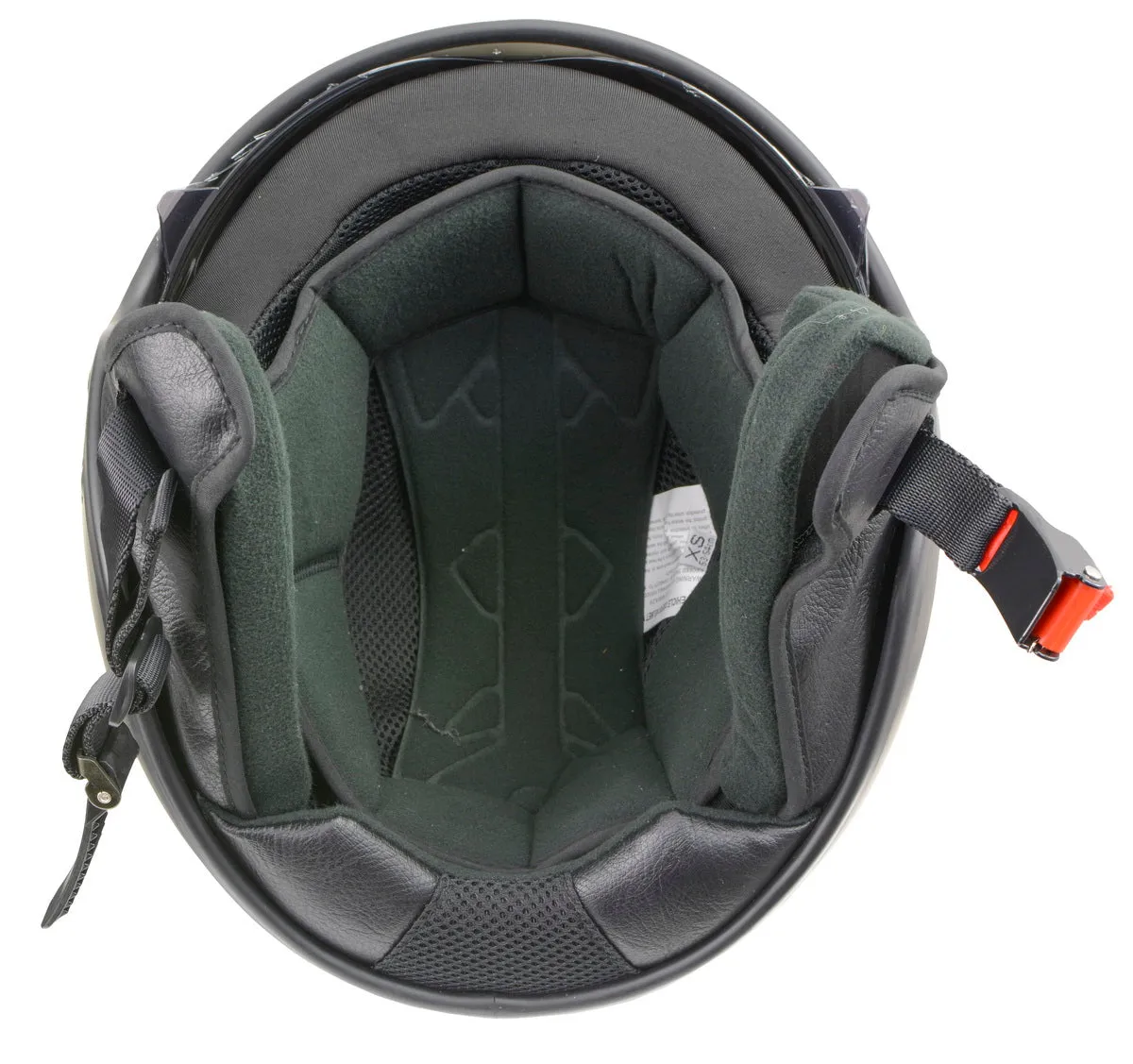 MPH9720DOT Dot Approved 'Momentum' Matte Black Half Motorcycle Helmet for Men and Women Biker w/ Drop Down Tinted Visor