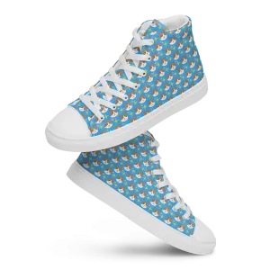 Mr. Peaches the Cat High Top Canvas Shoes (Men's)